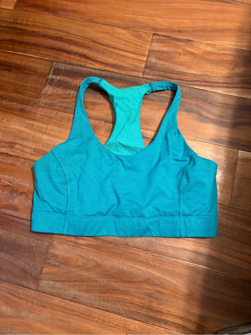 Outdoor Voices Teal green Mesh Racerback Sports Bra Size Large (1480)